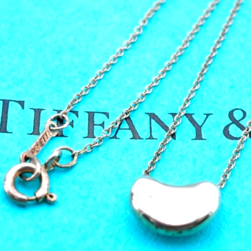 TIFFANY & CO BEAN NECKLACE STERLING SILVER  925 3.2 GRAMS
